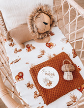 Load image into Gallery viewer, Lion & Sunrise Gold Reversible Milestone Cards