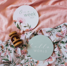 Load image into Gallery viewer, Wattle & Sage Reversible Milestone Cards