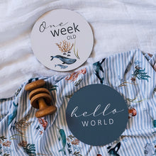 Load image into Gallery viewer, Whale & Azure Reversible Milestone Cards