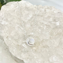 Load image into Gallery viewer, Luna Sterling Silver Crescent Moon Moonstone Necklace