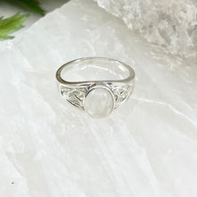 Load image into Gallery viewer, Cara Sterling Silver Triquetra Moonstone Ring