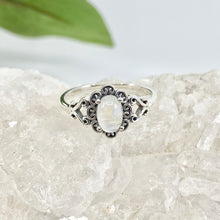 Load image into Gallery viewer, Bella Sterling Silver Scroll Moonstone Ring