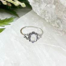 Load image into Gallery viewer, Bella Sterling Silver Scroll Moonstone Ring
