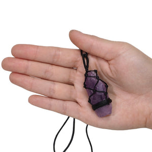 Natural Amethyst Netted Necklace