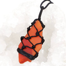 Load image into Gallery viewer, Natural Carnelian Netted Necklace