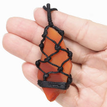 Load image into Gallery viewer, Natural Carnelian Netted Necklace
