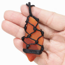 Load image into Gallery viewer, Natural Carnelian Netted Necklace
