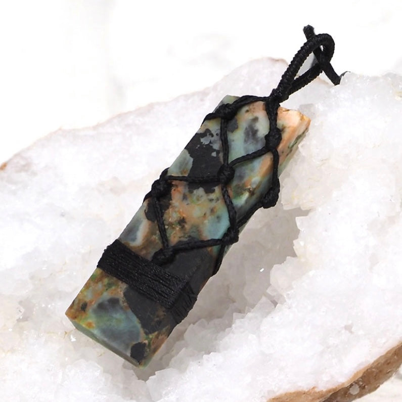 Natural Chrysocolla Netted Necklace