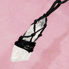 Load image into Gallery viewer, Natural Clear Quartz Netted Necklace
