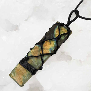 Natural Labradorite Netted Necklace