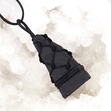 Load image into Gallery viewer, Natural Black Obsidian Netted Necklace