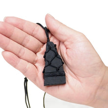 Load image into Gallery viewer, Natural Black Obsidian Netted Necklace