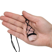 Load image into Gallery viewer, Natural Rose Quartz Netted Necklace
