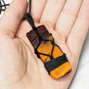 Natural Tigers Eye Netted Necklace
