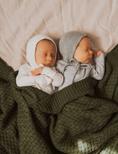 Load image into Gallery viewer, Olive / Diamond Knit Baby Blanket