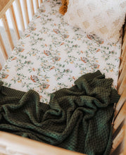 Load image into Gallery viewer, Olive / Diamond Knit Baby Blanket