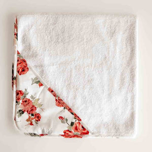 Rosebud / Organic Hooded Baby Towel