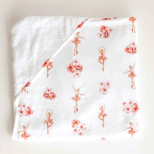 Load image into Gallery viewer, Ballerina / Organic Hooded Baby Towel