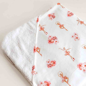 Ballerina / Organic Hooded Baby Towel
