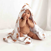 Load image into Gallery viewer, Lion / Organic Hooded Baby Towel