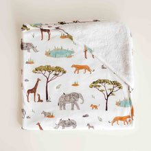 Load image into Gallery viewer, Safari / Organic Hooded Baby Towel