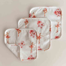Load image into Gallery viewer, Ballerina / Organic Wash Cloths - 3 Pack
