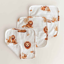 Load image into Gallery viewer, Lion / Organic Wash Cloths - 3 Pack
