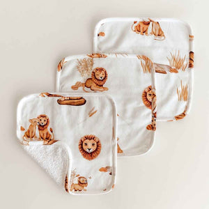 Lion / Organic Wash Cloths - 3 Pack