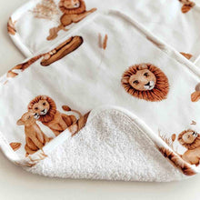 Load image into Gallery viewer, Lion / Organic Wash Cloths - 3 Pack
