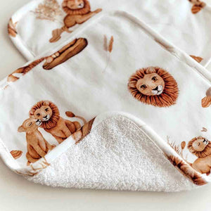 Lion / Organic Wash Cloths - 3 Pack