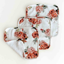 Load image into Gallery viewer, Rosebud / Organic Wash Cloths - 3 Pack