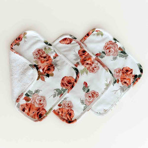 Rosebud / Organic Wash Cloths - 3 Pack
