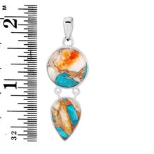 Load image into Gallery viewer, Lillianna Sterling Silver Oyster Turquoise Pendant