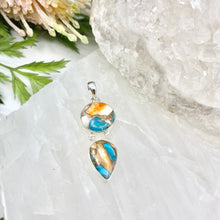 Load image into Gallery viewer, Lillianna Sterling Silver Oyster Turquoise Pendant