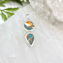 Load image into Gallery viewer, Lillianna Sterling Silver Oyster Turquoise Pendant