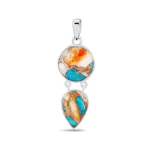 Load image into Gallery viewer, Lillianna Sterling Silver Oyster Turquoise Pendant
