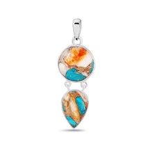 Load image into Gallery viewer, Lillianna Sterling Silver Oyster Turquoise Pendant