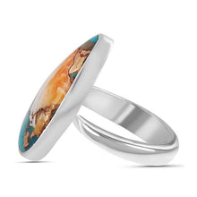 Load image into Gallery viewer, Lilliana Sterling Silver Oyster Turquoise Ring / Adjustable