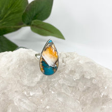 Load image into Gallery viewer, Lilliana Sterling Silver Oyster Turquoise Ring / Adjustable