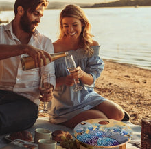 Load image into Gallery viewer, Picnic Table / Small / Blue Guineas