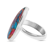 Load image into Gallery viewer, Sophia Sterling Silver Purple Mohave Oyster Turquoise Ring / Adjustable