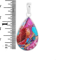 Load image into Gallery viewer, Sophia Sterling Silver Purple Mohave Spiny Oyster Turquoise Pendant