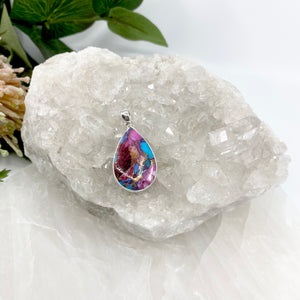 Sophia Sterling Silver Purple Mohave Spiny Oyster Turquoise Pendant