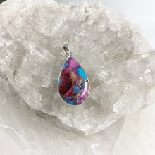 Load image into Gallery viewer, Sophia Sterling Silver Purple Mohave Spiny Oyster Turquoise Pendant
