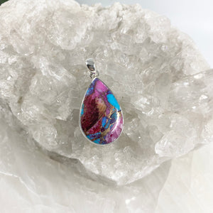 Sophia Sterling Silver Purple Mohave Spiny Oyster Turquoise Pendant