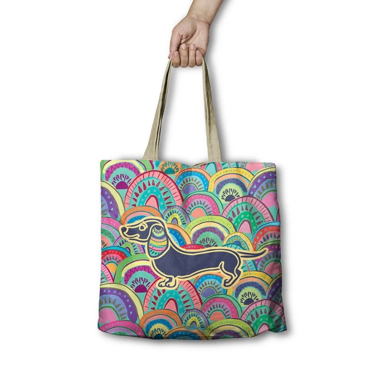 Shopping Bag / Rainbow Dachshund