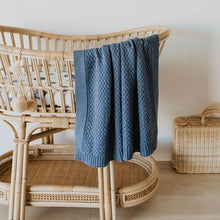 Load image into Gallery viewer, River / Diamond Knit Baby Blanket