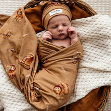 Load image into Gallery viewer, Roar / Baby Jersey Wrap & Beanie Set