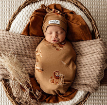 Load image into Gallery viewer, Roar / Snuggle Swaddle & Beanie Set