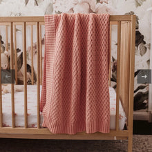 Load image into Gallery viewer, Rosa / Diamond Knit Baby Blanket